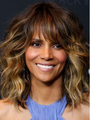 Wavy Capless Shoulder Length With Bangs  Wigs