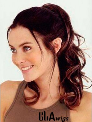 Trendy Wavy Auburn Ponytails