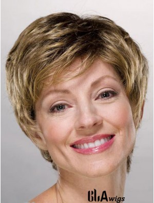 Ladies Wigs Cheap Synthetic With Capless Boycuts Short Length