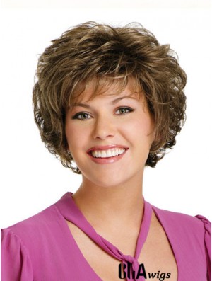 Curly Brown Discount Short Classic Wigs