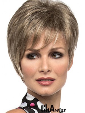 Straight With Bangs 8 inch Sassy Short Wigs