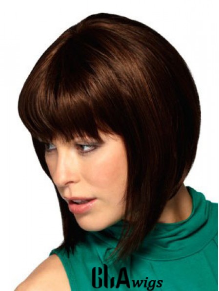 Capless Chin Length Straight Auburn Online Bob Wigs