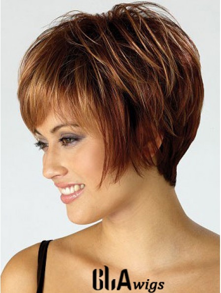 Bobs Straight Auburn Capless Best Short Wigs