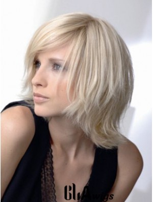 Full Lace Layered Chin Length Wavy 12 inch Platinum Blonde Amazing Fashion Wigs