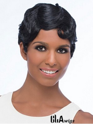 Wavy Black Suitable Short Classic Wigs