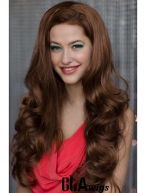 Long Wavy Auburn Soft Synthetic Half Wigs