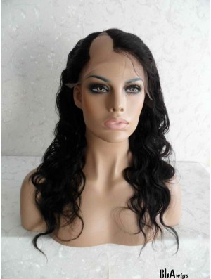 Flexibility Black Long Wavy U Part Wigs