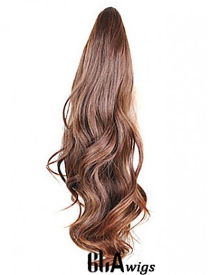 Style Wavy Brown Ponytails